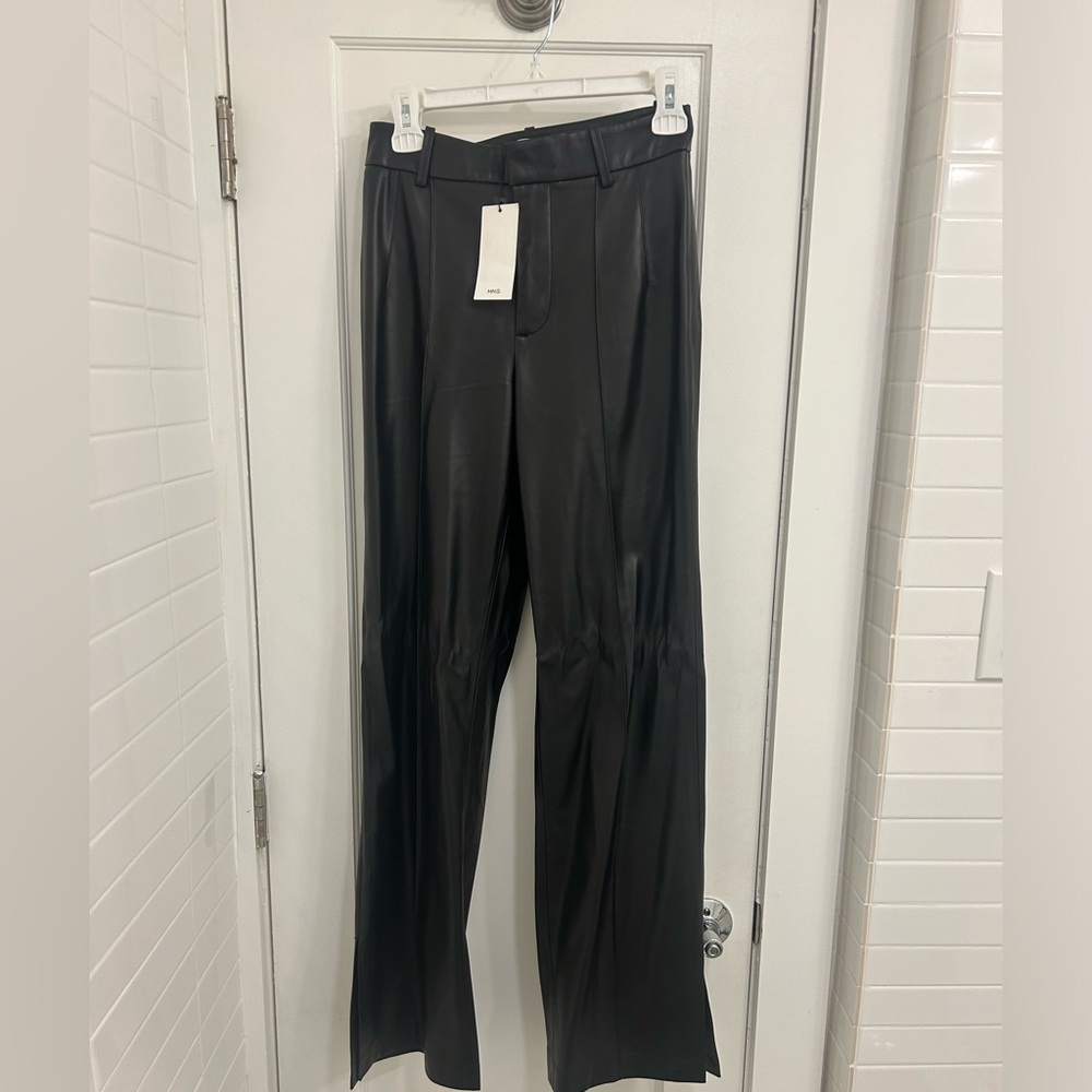 Mango leather-effect pants NWT!